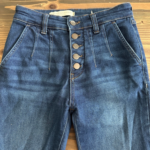 Pilcro and the Letterpress Womens Blue Jeans Size 25 Skinny Denim Pants Button - Picture 9 of 10